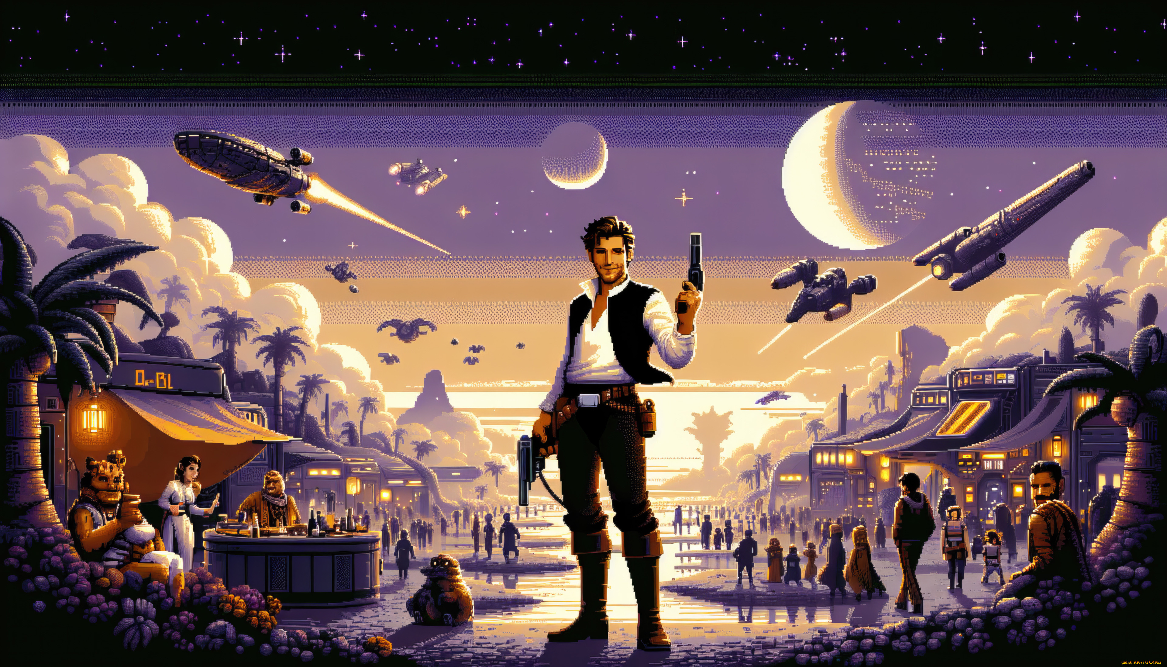 , ,  , han, solo, pixel, art